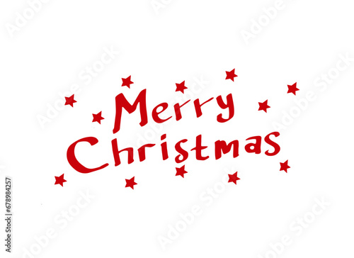 Vector Merry Christmas illustration of handwritten lettering. Handwriting Merry Christmas isolated vector. Merry Christmas vector brush lettering