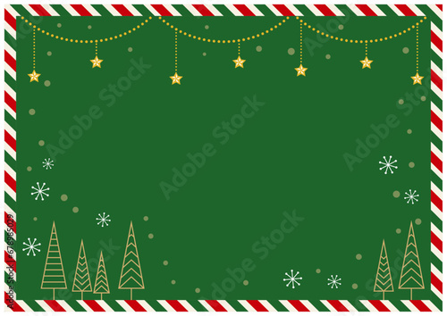 Wallpaper Mural 北欧風クリスマスカラーのフレーム背景緑 Torontodigital.ca