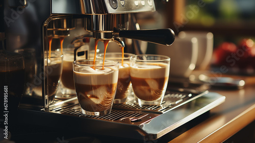 espresso coffee maker HD 8K wallpaper Stock Photographic Image