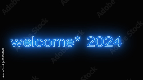 backdrop to welcome Happy New Year ,welcome 2024 photo