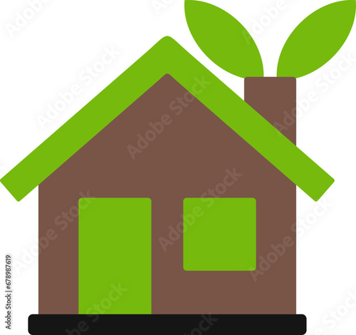 Green house icon