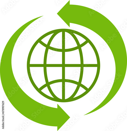 Recycle earth icon