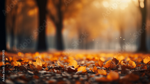 autumn leaves on the fire HD 8K wallpaper Stock Photographic Image
