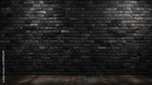 black brick wall pattern