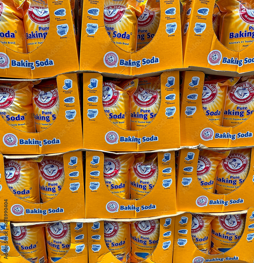 BAXTER, MN 24 JUN 2023 Packages of Arm and Hammer brand pure Baking
