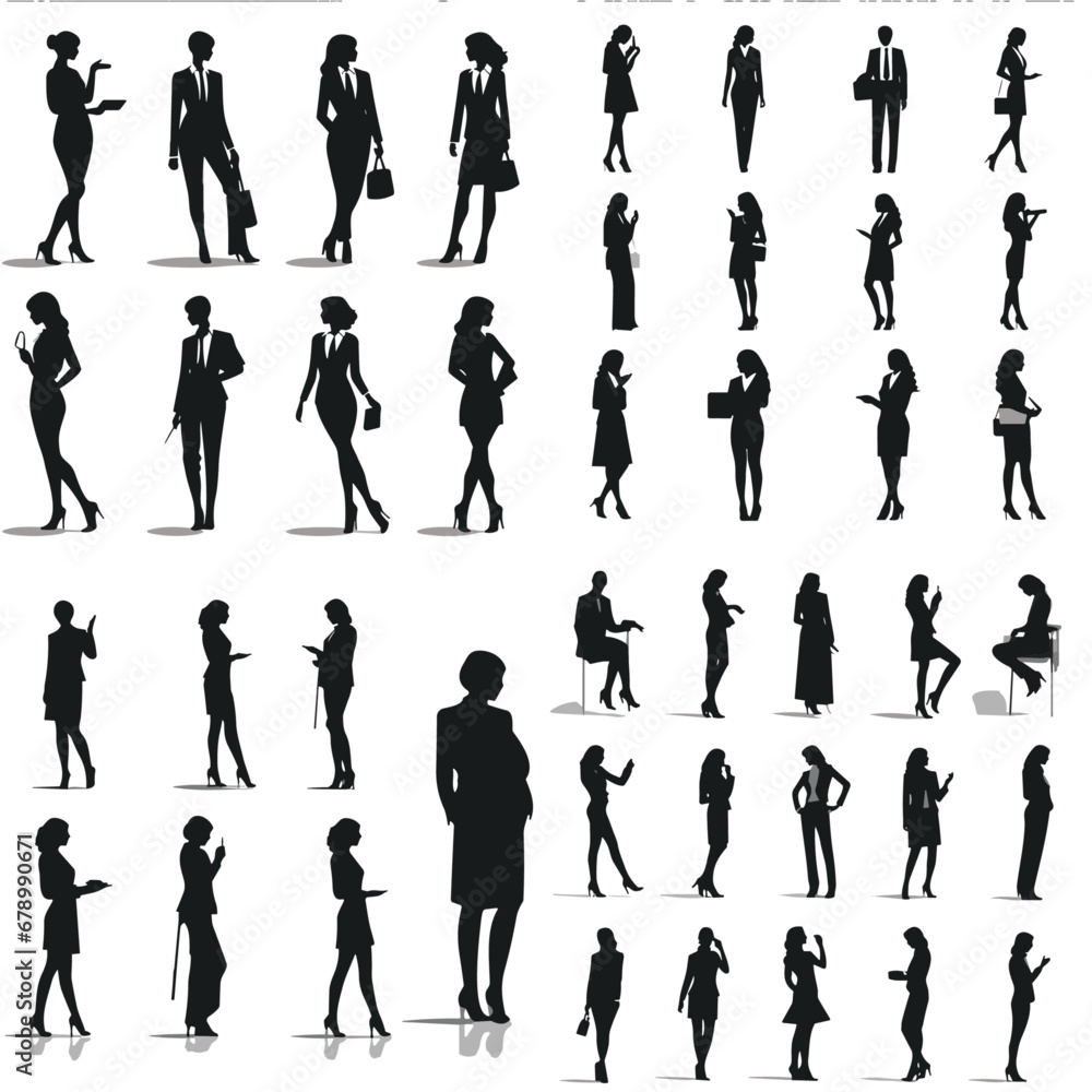 silhouettes of people