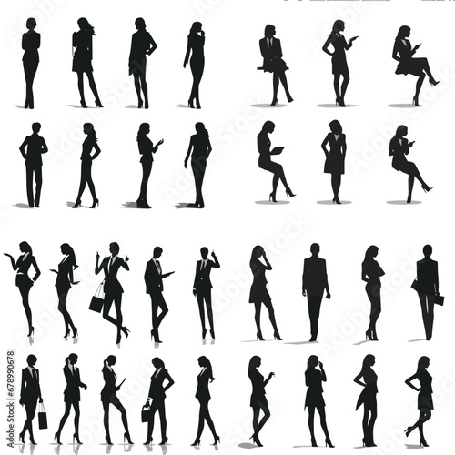 set of people silhouettes
