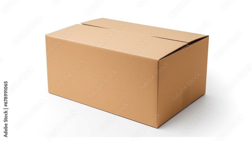 rectangular cardboard box isolated on white background rectangular cardboard box isolated on white background