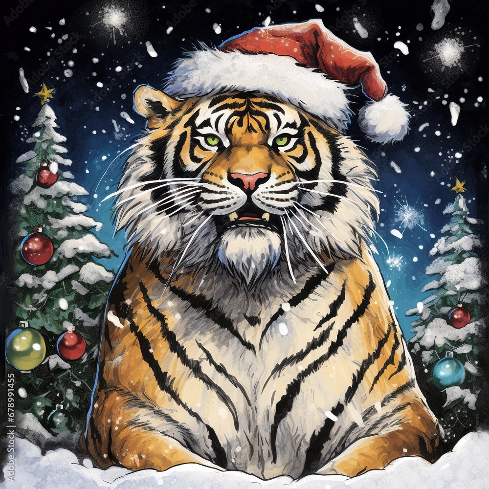 tiger in the snow tiger in the snow
