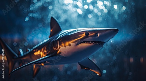 Close-Up of Shark Underwater.