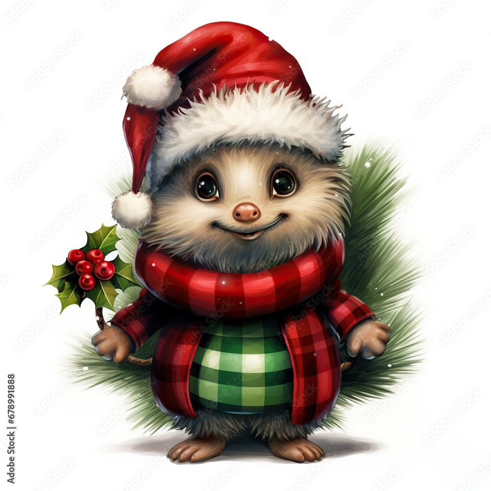 Festive Holly Jester Hedgehog Clipart Festive Holly Jester Hedgehog Clipart
