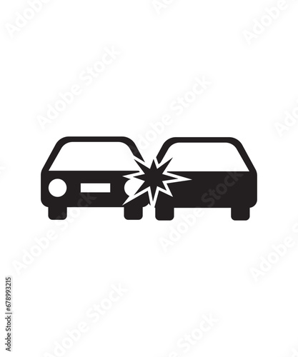 car accident icon, vector best flat icon.
