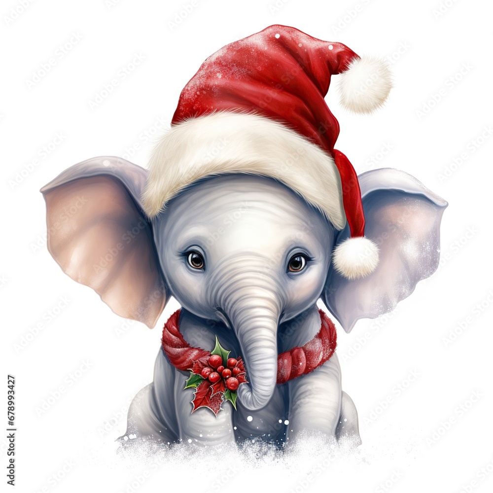 Joyful Christmas Elephant Clipart Joyful Christmas Elephant Clipart