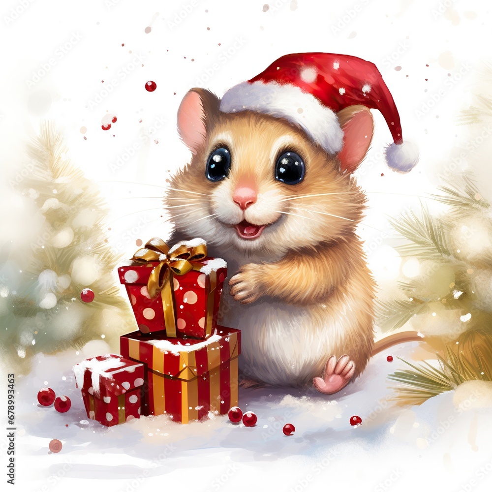 Joyful Christmas Hamster Clipart Joyful Christmas Hamster Clipart