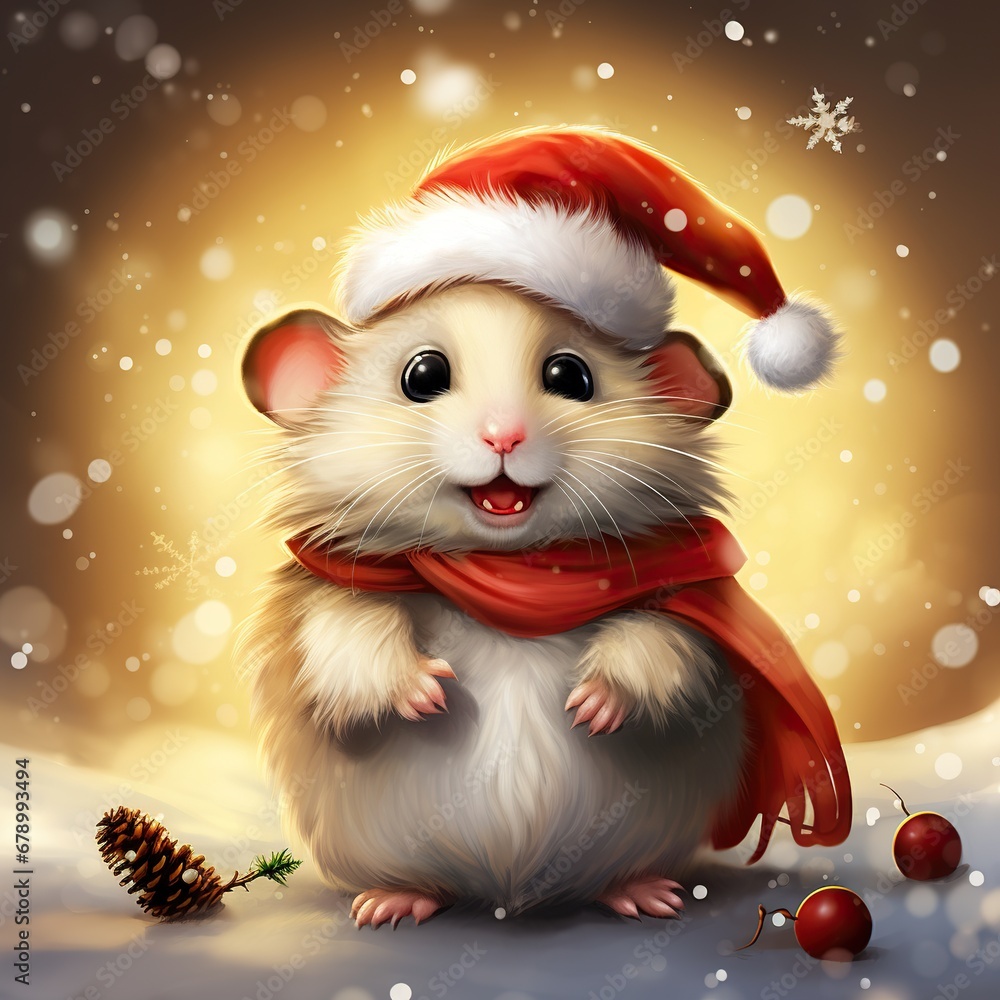 Joyful Christmas Hamster Clipart Joyful Christmas Hamster Clipart