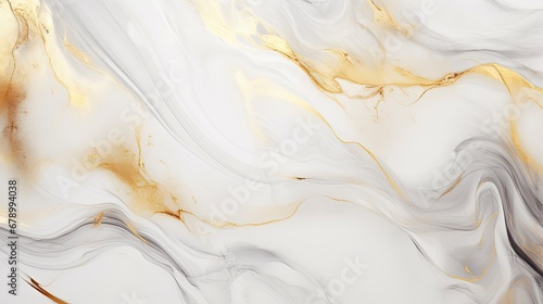 White and Metallic Gold Marble Background for Luxury Design.