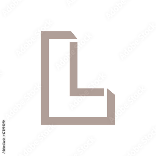 Monogram L design vector logo. Monogram initial letter mark L logo design. Monogram design vector logo. Monogram initial letter mark L logo design. Simple L monogram