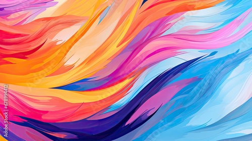 Vibrant Abstract Background with Colorful Brush Strokes.
