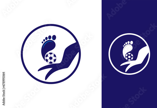 foot and foot care icon logo, and ankle healthcare, Free Vector
