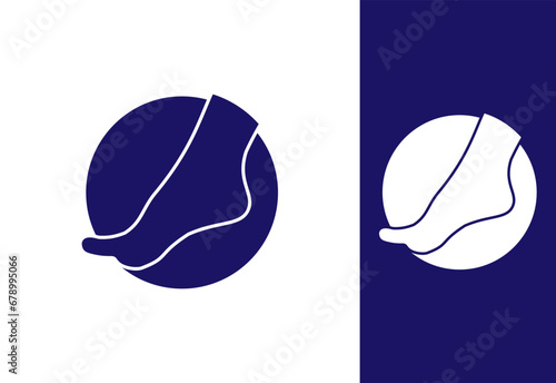 foot and foot care icon logo, and ankle healthcare, Free Vector
