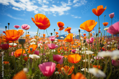 field of red poppies