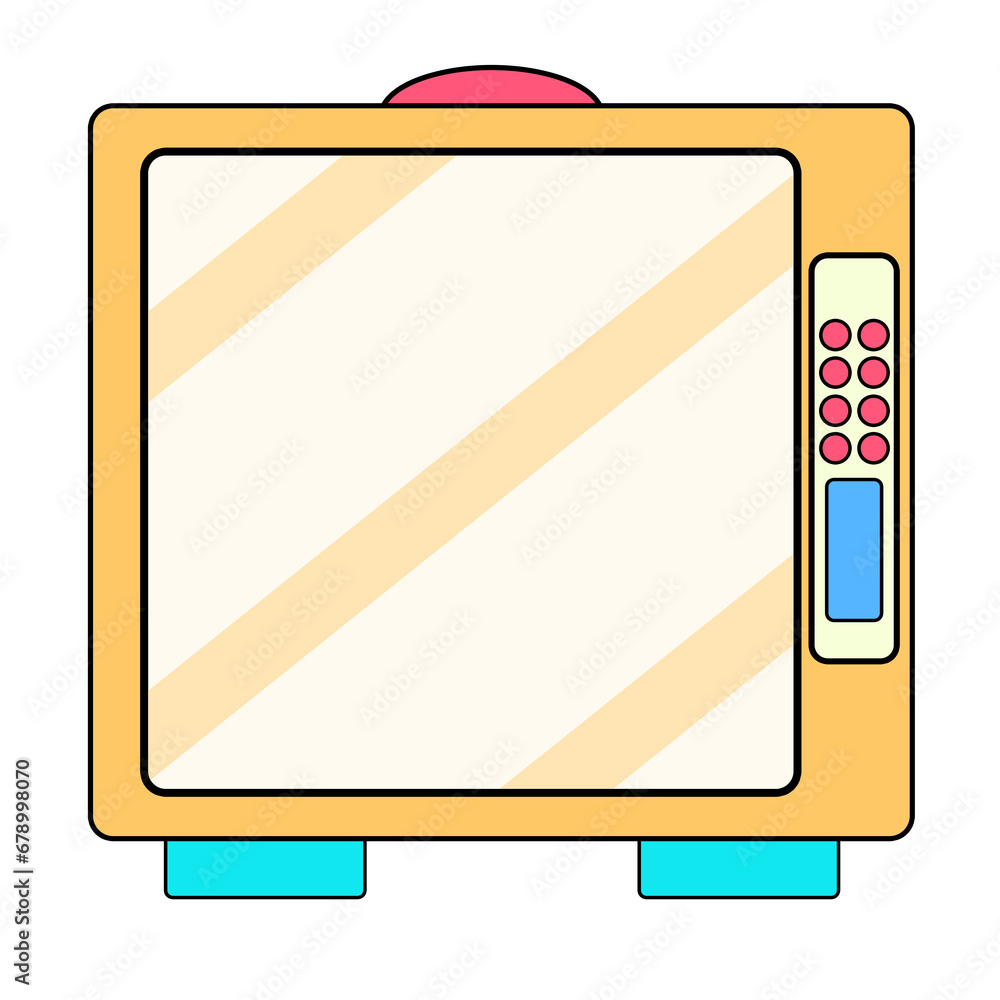 Retro style 80s vintage old TV