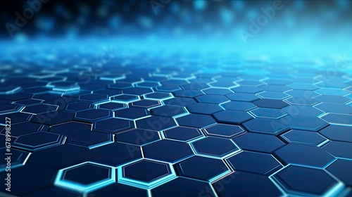 Hexagon-Patterned Abstract Background for Technology and Medical Innovation.