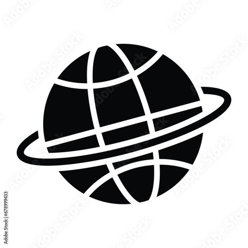 Planet earth equator vector icon	
