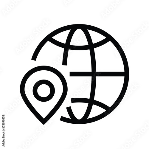 Global navigation map vector icon	
