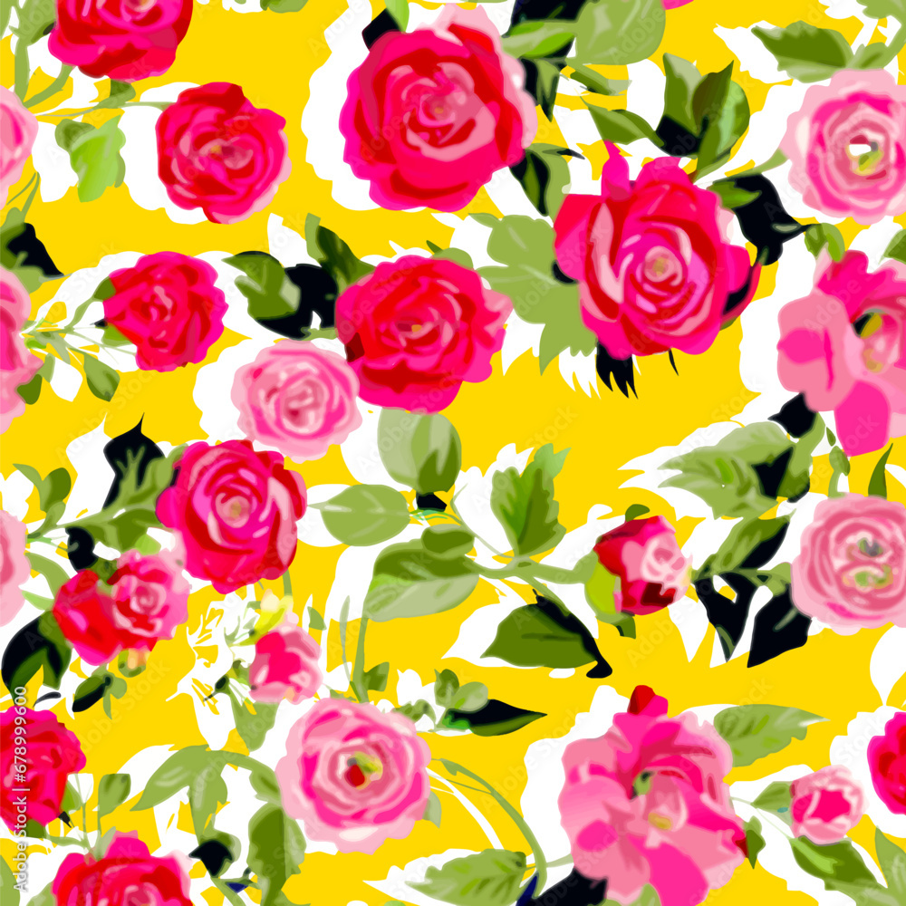 seamless pattern with roses seamless pattern with roses