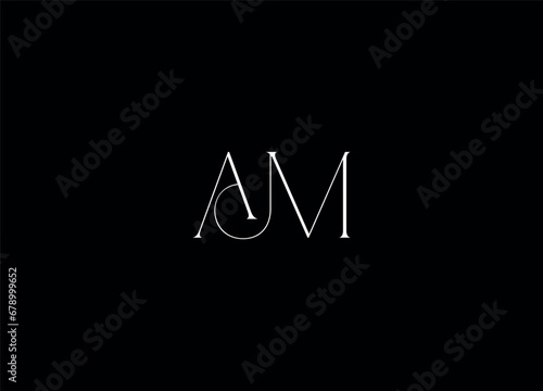AM  initial logo design and creative logo