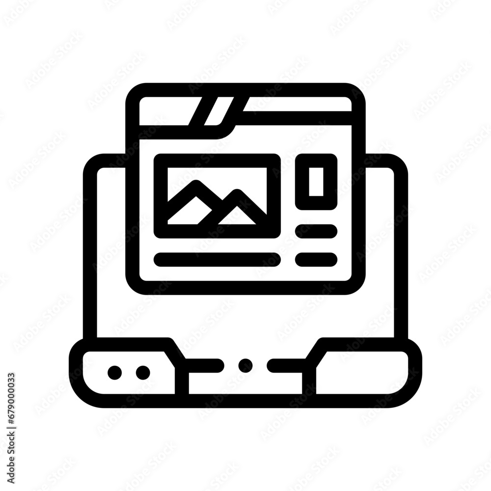 landing page line icon landing page line icon