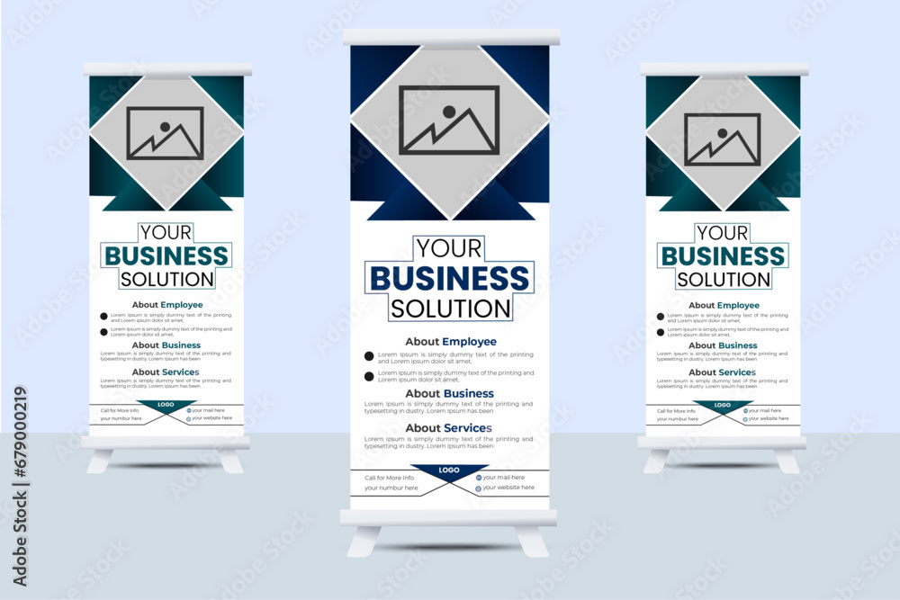 Fototapeta premium modern template , corporate banner , marketing roll up banner , business roll up banner ,
