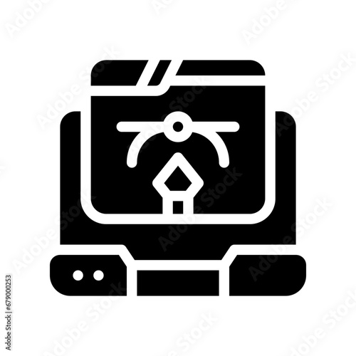 laptop glyph icon