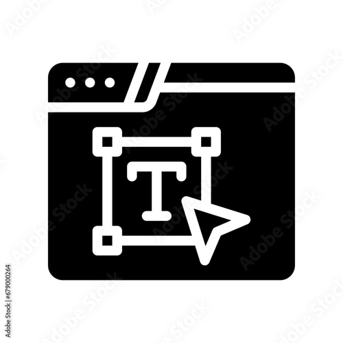 text editor glyph icon