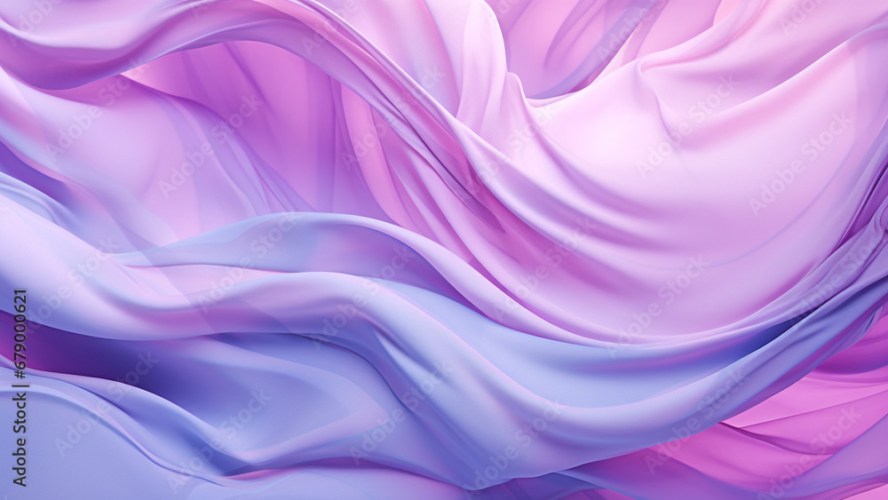 Naklejka premium Lavender and Lilac Fluid Color Waves Abstract Pattern Design