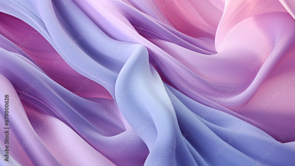 Obraz premium Lavender and Lilac Fluid Color Waves Abstract Pattern Design