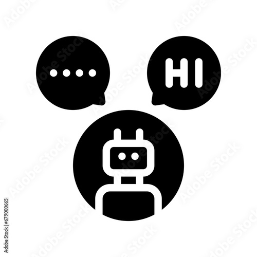 chatbot glyph icon