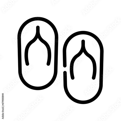 flip flops line icon