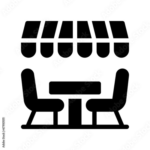 restaurant glyph icon