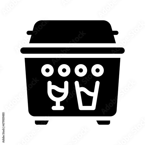 recycle bin glyph icon