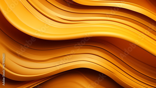 Mustard Yellow and Rust Fluid Color Waves Abstract Pattern