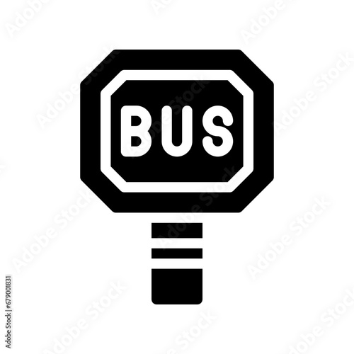traffic sign glyph icon