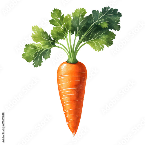 Fresh carrot on a white background photo