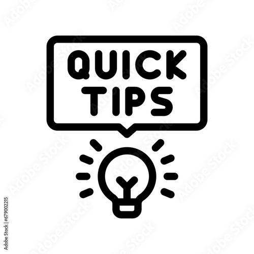 tips and tricks line icon