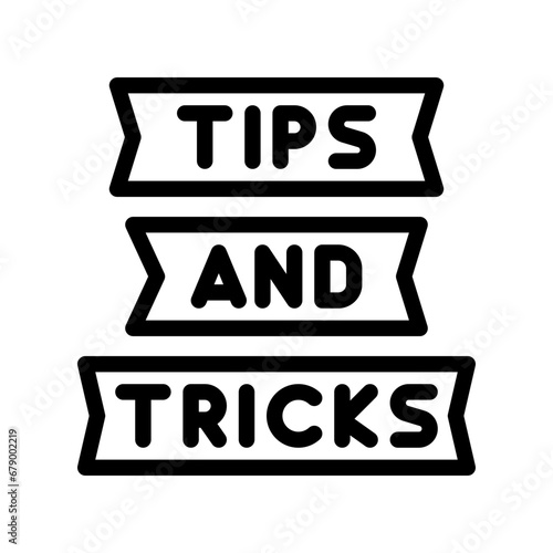 tips and tricks line icon
