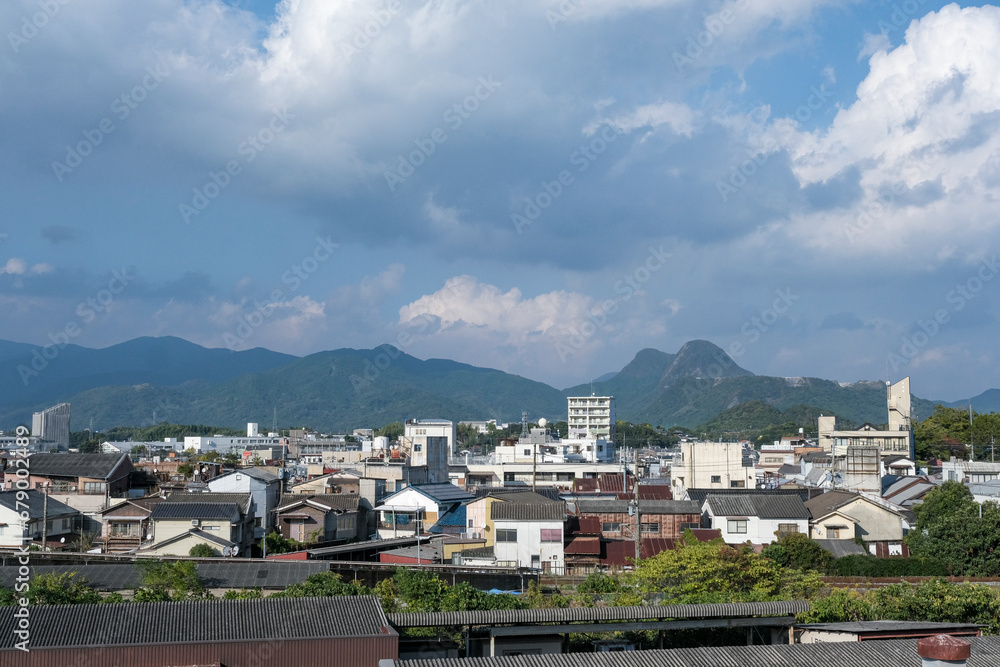 Obraz premium 石炭の採掘で栄えた田川の市街地