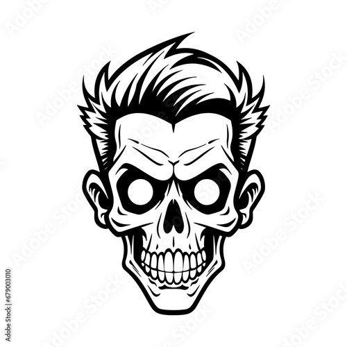 Halloween zombie. Cartoon chibi zombie, scary vampire halloween mascot, oldschool dracula