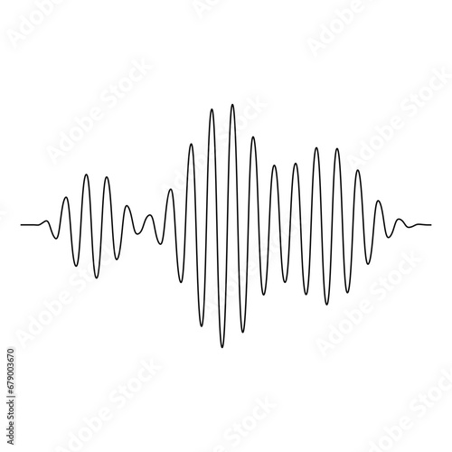 Soundwave equalizer isolated. Abstract music wave, radio signal frequency, and digital voice visualisation. Vector illustration.
