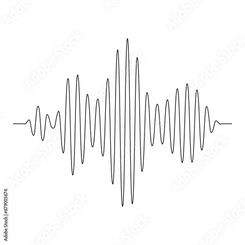 Soundwave equalizer isolated. Abstract music wave, radio signal frequency, and digital voice visualisation. Vector illustration.